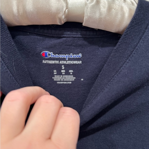 Champion Men's Dark Blue Short Sleeve Tee - Picture 3 of 5